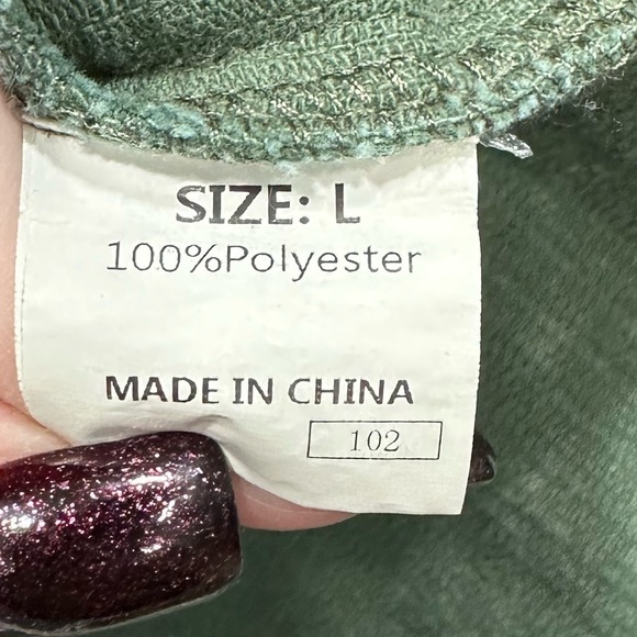 Corduroy Hoodie Shacket Size Large - Picture 4 of 5